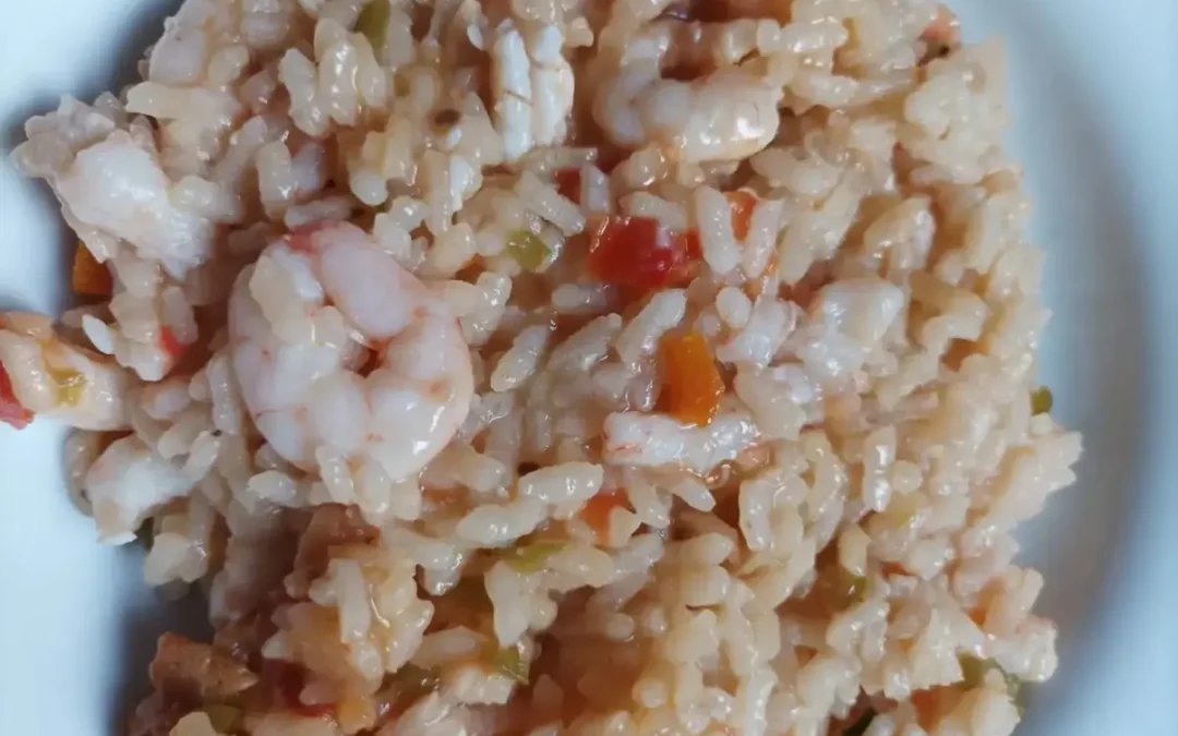 Arroz con gambas